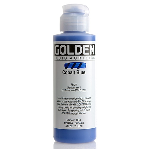 Golden, Fluid Acrylic, Paint, 4oz, Cobalt Blue